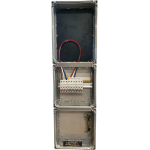 meter, distribution and cable duct switchboard on a white background.
