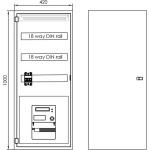 wire diagram of a shallow metal meter and distribution board 