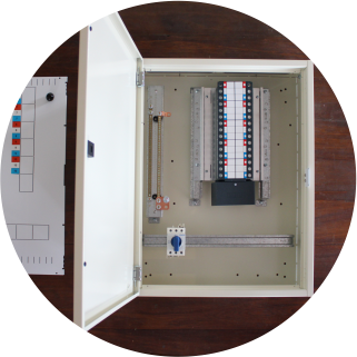 LC series metal switchboards with distribution or din rails custom switchboard